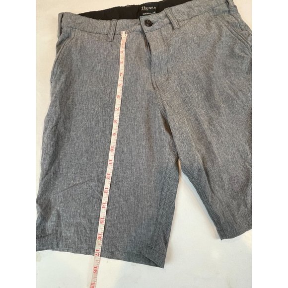 Trunks Mens Short Multi Functional Chino Flat Front Lightweight Gray Size 30 - Picture 4 of 7
